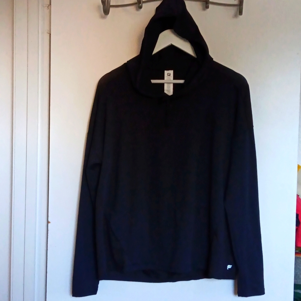 NWT fabletics cashel cropped athletic hoodie Black size S